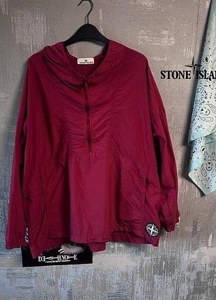 (l-xl)stone island ветровка анорак бордовая
