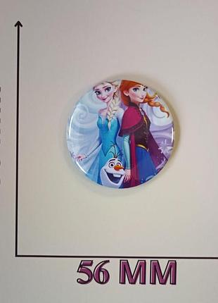 Значок крижане серце frozen 5,6 см (39746)