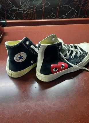 Кеди унісекс converse x comme des garçons play чорні
