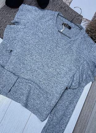 Новий в’язаний джемпер bershka m осінній джемпер з крильцями жіночий прямий джемпер