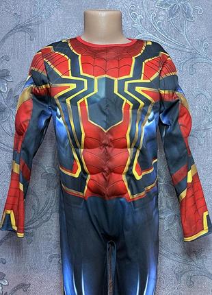Костюм карнавальный спайдермен spiderman человек паук 7-8 лет рост 128 см hallow marvel марвел детский хеловин для мальчика новый год