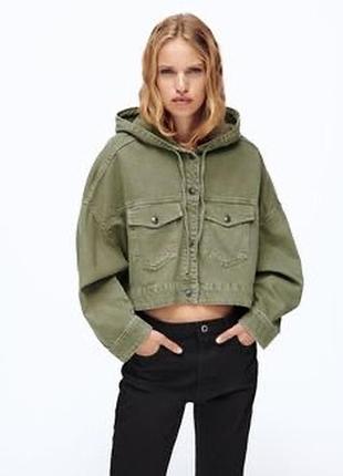 Куртка жіноча zara хакі розмір s