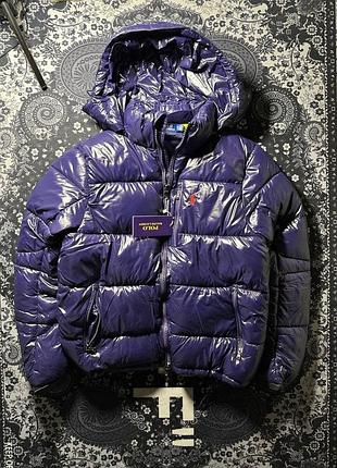 Пуховик чоловічий polo ralph lauren фіолетовий / пуховик поло