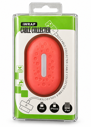 Iwrap cable collecter — силиконовый органайзер для хранения и аккуратной намотки кабелей и зарядных устройств