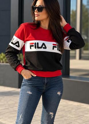 Стильний жіночий світшот fila на флісі