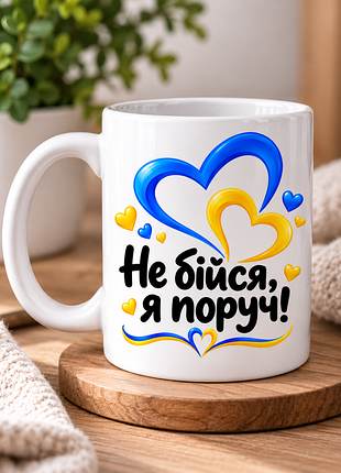 Чашка «не бійся, я поруч!» 330 мл — подарунок близькій людині