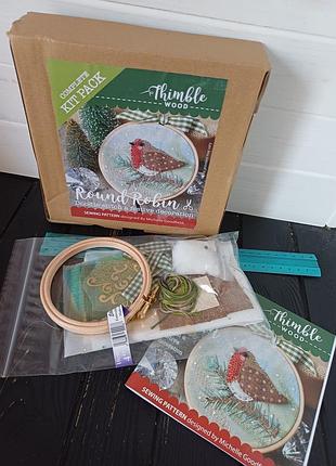 Новый набор для рукоделия и аппликации в винтажном стиле thimble wood — round robin