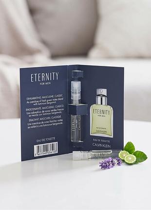 Мужская туалетная вода calvin klein eternity for men (парфюмированный пробник/самплер, 1.2 мл)