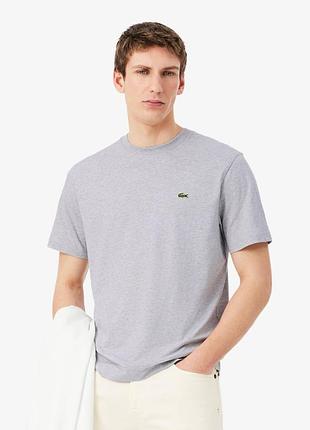 Мужская футболка lacoste relaxed fit grey оригинал new !