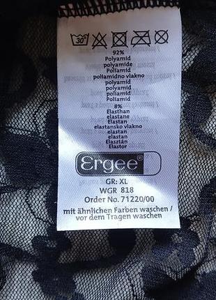 Жіноче боді ergee мереживне чорне 3