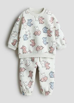 Комплект из двух предметов с принтом bunnies h&amp;m 9694