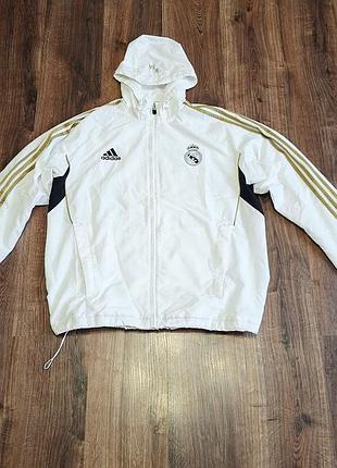 Мужская уникальная футбольная ветровка jersey adidas real madrid оригинал