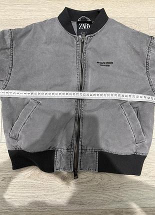 Куртка бомбер zara сіра 8