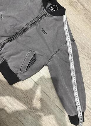 Куртка бомбер zara сіра 7