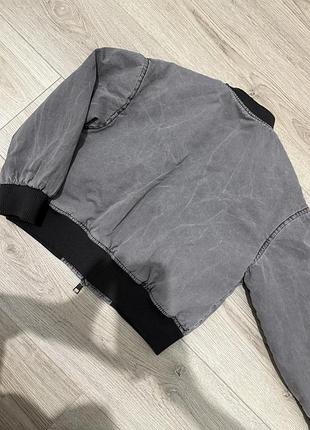 Куртка бомбер zara сіра 5