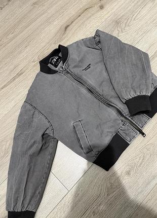 Куртка бомбер zara сіра