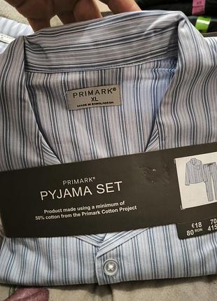 Піжама чоловіча primark бавовняна в смужку