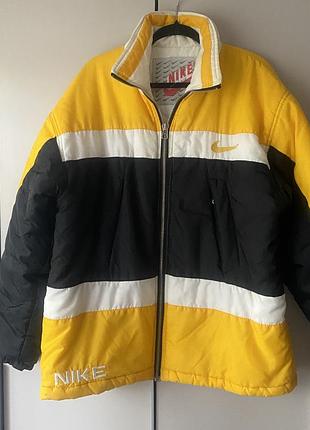 Вінтажна куртка пуховик nike vintage big swoosh (90s / y2k оверсайз)