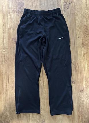 Чоловічі спортивні штани nike dry-fit чорні розмір l