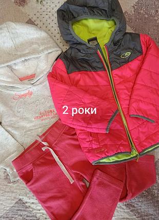 Костюм та куртка для дівчинки champion та carter's, рожевий, сірий, на 2 роки