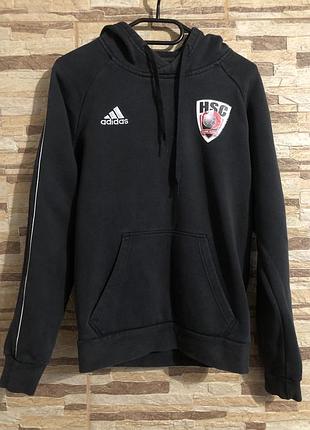 Толстовка світшот adidas xs розмір з капюшоном на утепленні  чорний в гарному стані