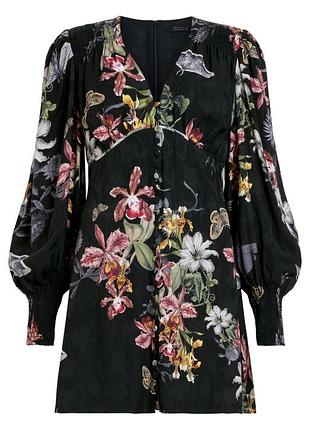 Мини платье в цветочный принт от allsaints