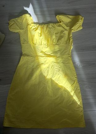 Коротка жіноча сукня жовтого кольору, розмір 42 (xs/s)