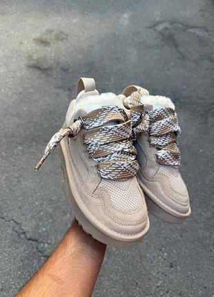 Уггі/кросівки ugg lowmel beige 3