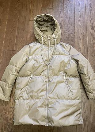 Подовжений пуховик zara 4