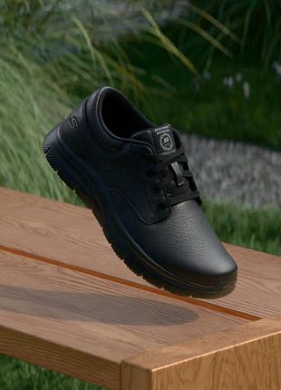 Кожаные кроссовки ботинки skechers work wear r.43 (28 sm)