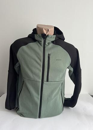 Кофта чоловіча трекінгова quechua, сіро-чорна, розмір s