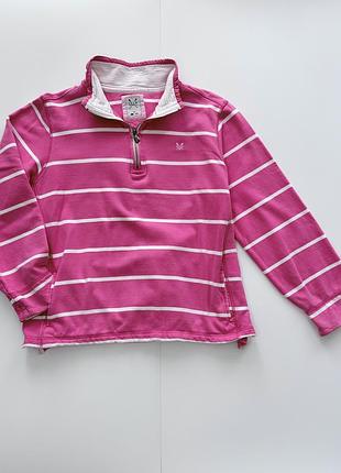 Жіноча худі crew clothing рожева в смужку, розмір xs-s