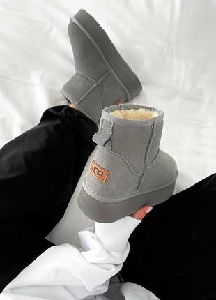 🩶 ugg mini platform | cool grey suede 4