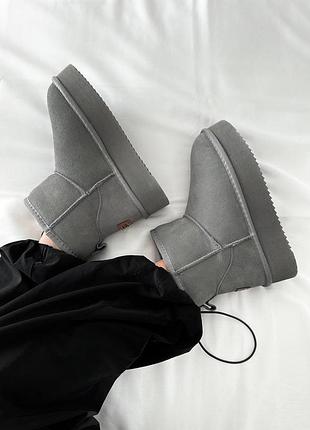 🩶 ugg mini platform | cool grey suede 3