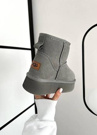 🩶 ugg mini platform | cool grey suede 8