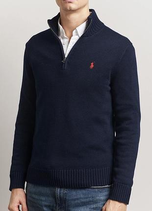 Светр чоловічий polo ralph lauren 1/3 zip vintage, l-xl чудовий стан