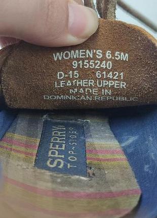 Женские кожаные топсайдеры sperry authentic original оригинал мокасины размер 37 (стелька 23.5 см) 5