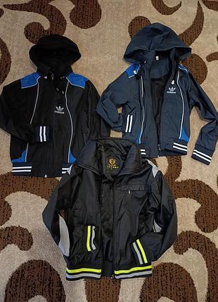 Спортивні куртки для хлопчика adidas, 3 шт., чорні та сині, на 5-6 років