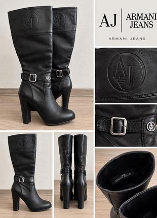 Чоботи жіночі armani jeans чорні