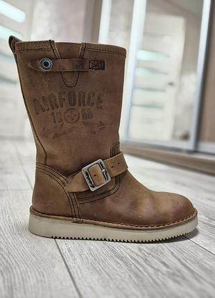 Жіночі високі шкіряні черевики(engineer boots)air force 1968, 38 розмір