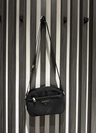 Сумка жіноча prada чорна нейлонова
