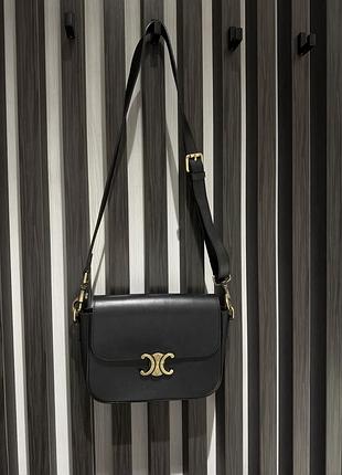 Сумка жіноча celine чорна шкіряна