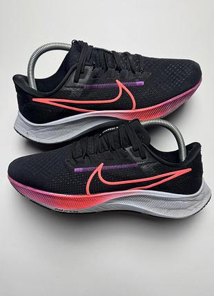 Кросівки чоловічі nike air zoom pegasus 38 чорні з помаранчевим