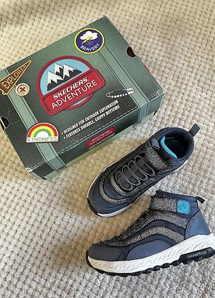 Чоботи для дівчинки skechers adventure сині, сірі 32 розмір