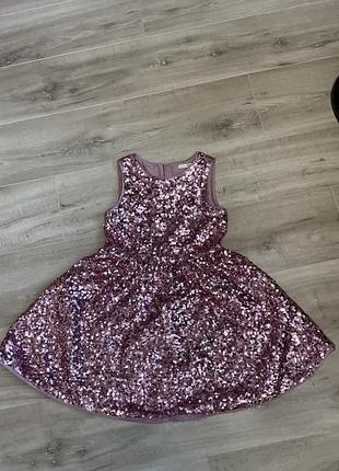 Сукня святкова в паєтках m&s 7-8 років