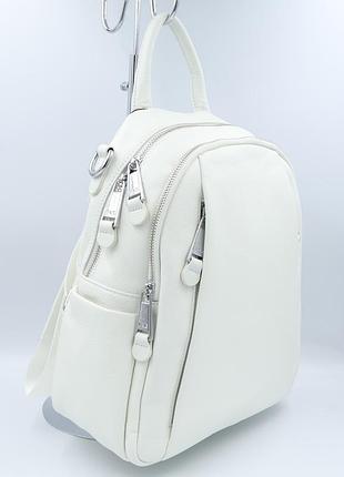 Рюкзак жіночий шкіряний polina&amp;eiterou 18205 white