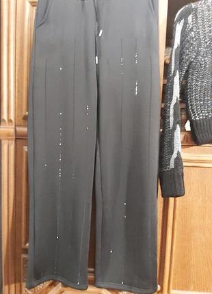 Женские брюки утепленные черные на l-xl