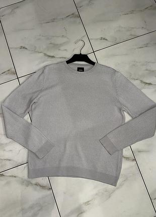 Мужской тоненький коттоновый свитер джемпер burton menswear xs-s (42-44) серый
