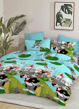 Постельное белье подростковое бязь tom&jerry