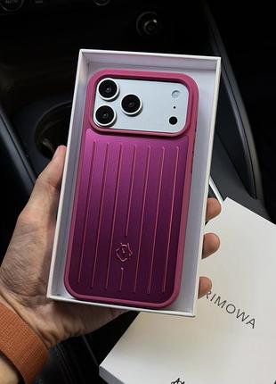 Яскраво рожевий чохол фуксія рожевий rimowa для iphone 17 pro max